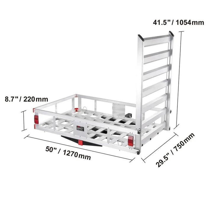 Hitch Cargo Carrier with Foldable Ramp 119x71x15 cm - FLUXA