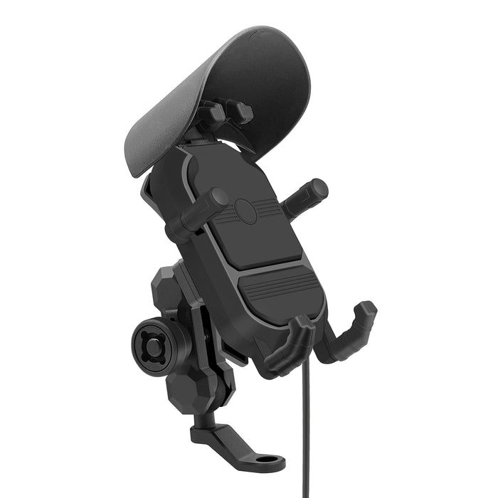 12V Motorcycle Shock Absorber Phone Holder 15W Wireless Charger