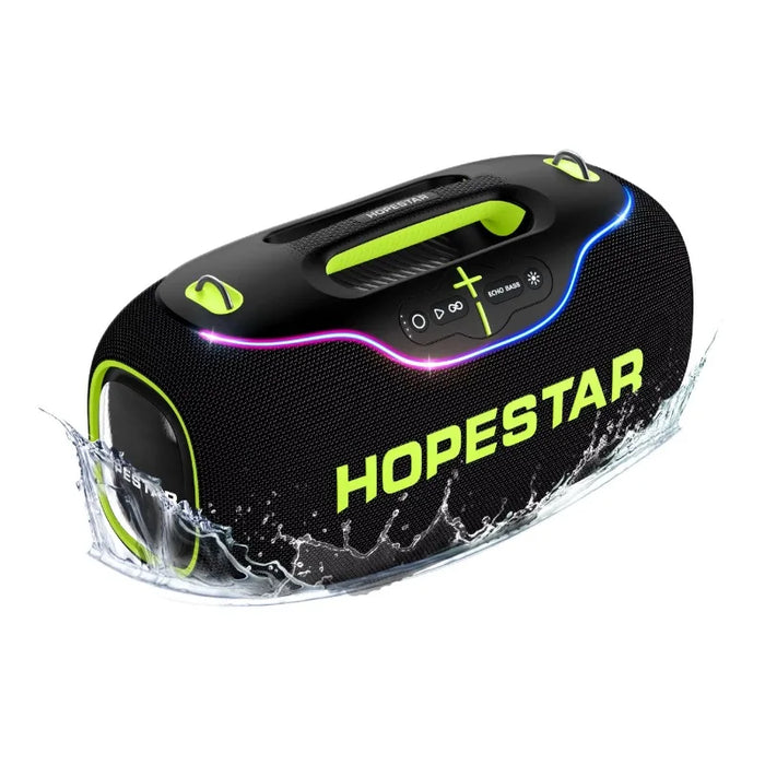Portable Bluetooth 350W Speaker with Subwoofer & LED Lights Black