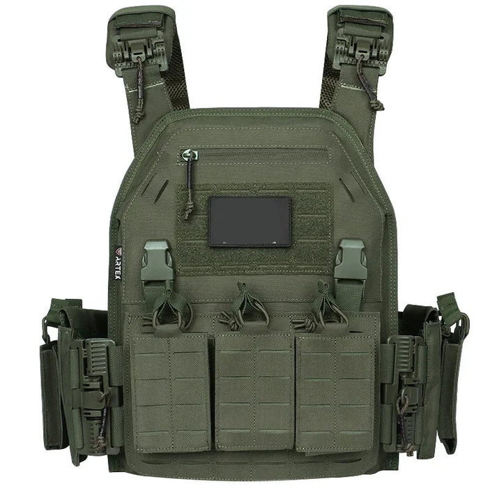 Ranger Green Tactical Plate Carrier Vest with Quick Release and Molle System