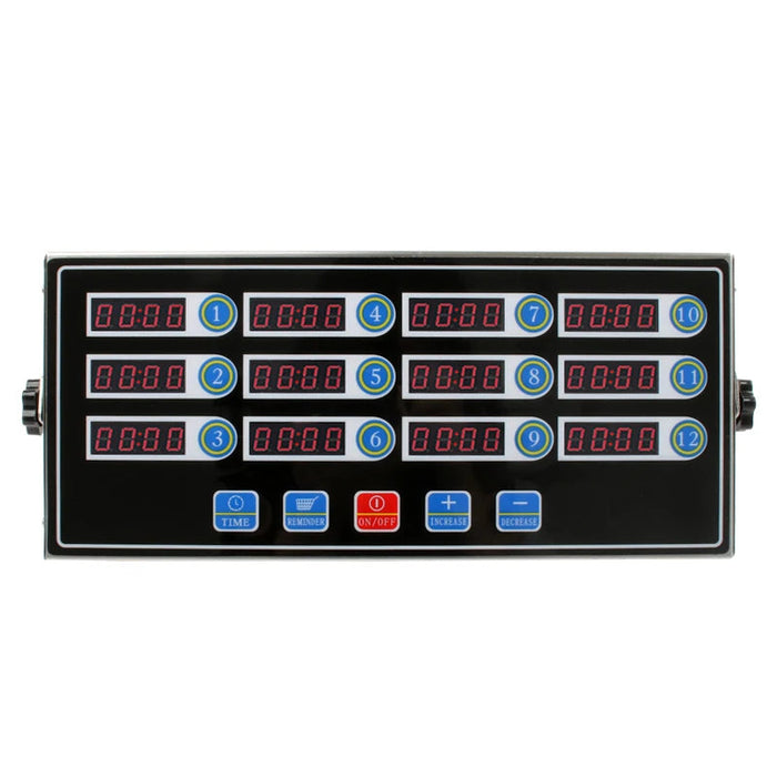 Dual Voltage 12-Group Kitchen Timer with Countdown Stopwatch