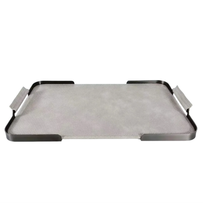 Rectangular Leather Storage Tray for Coffee Table & Decor