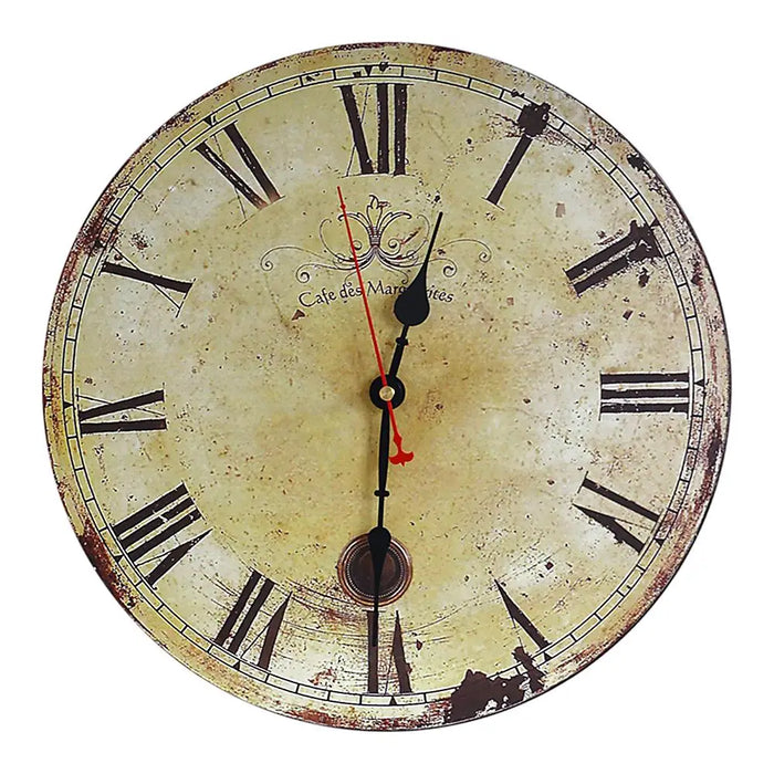 Retro Decorative Wall Clock for Kitchen, Office or Café