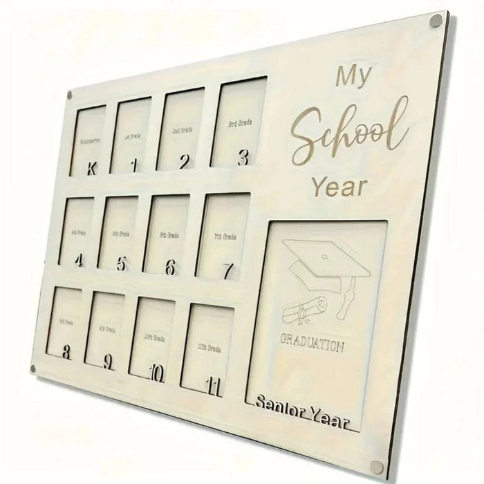 Personalized wooden graduation picture frame with swing-style pendulum