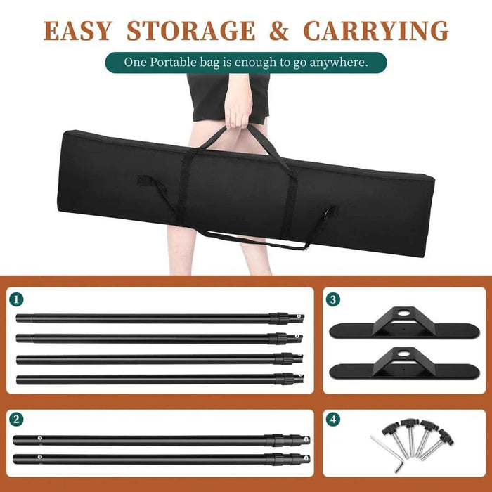 Sturdy and adjustable backdrop support system for photography projects and events