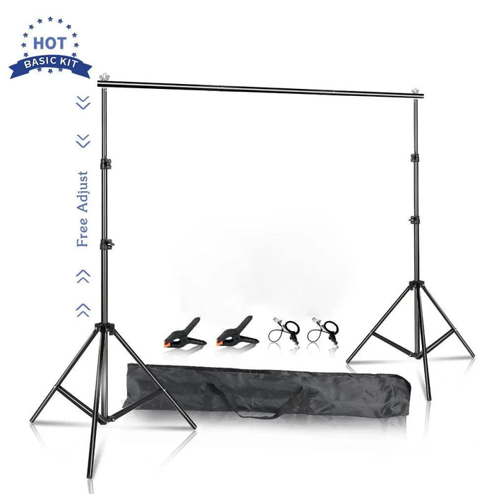 Professional photography backdrop system for studio or on-the-go use