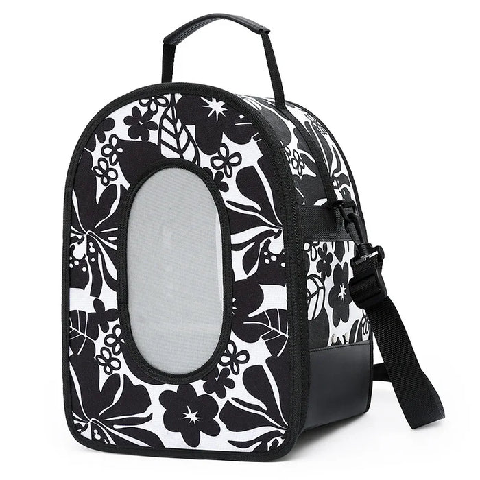 Foldable Parrot Backpack Lightweight Breathable Carrier with Zipper and Large Capacity