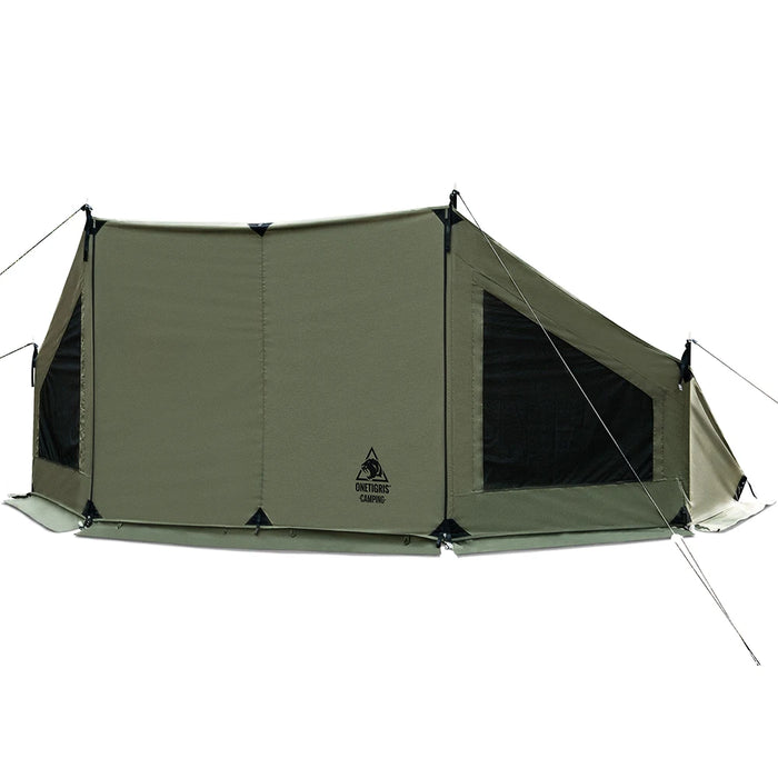 Four-Season Outdoor Shelter with Stove Jacket, Wind Tarp
