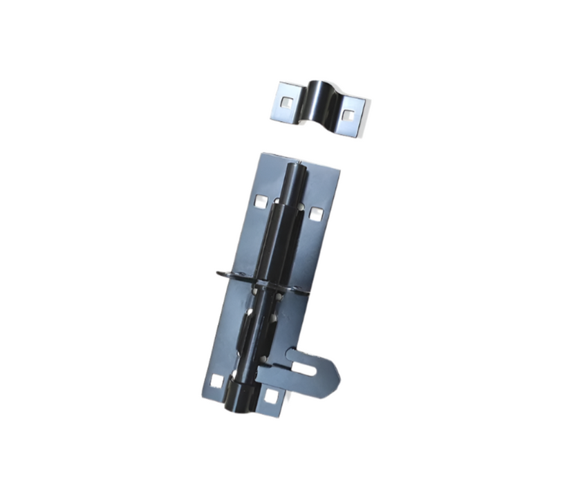 Locking Slide Bolt Latch Silver, 6-inch for Outdoor & Safety Use
