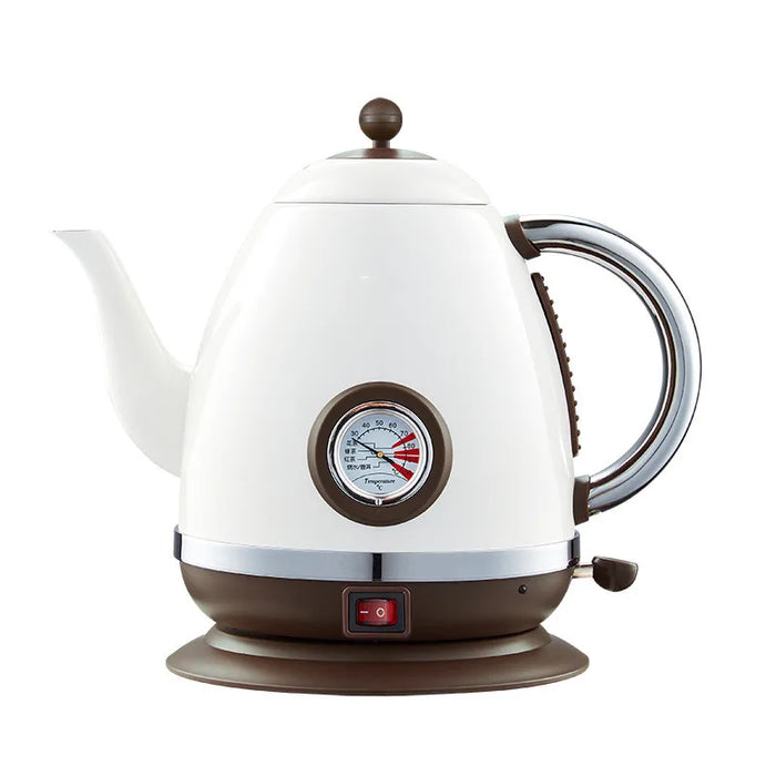 1.5L Electric Kettle Stainless Steel with Temperature Display White