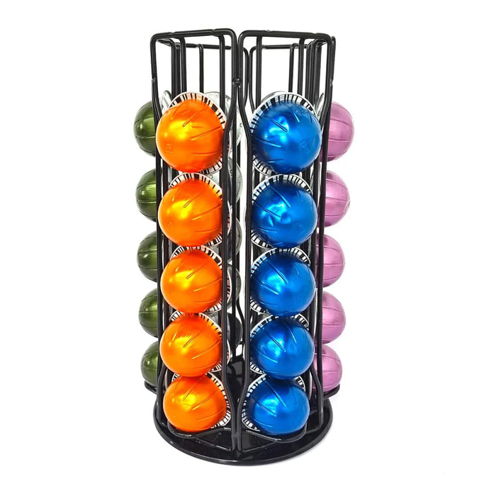 Stainless Steel Coffee Pod Holder with 40-Cup Capacity