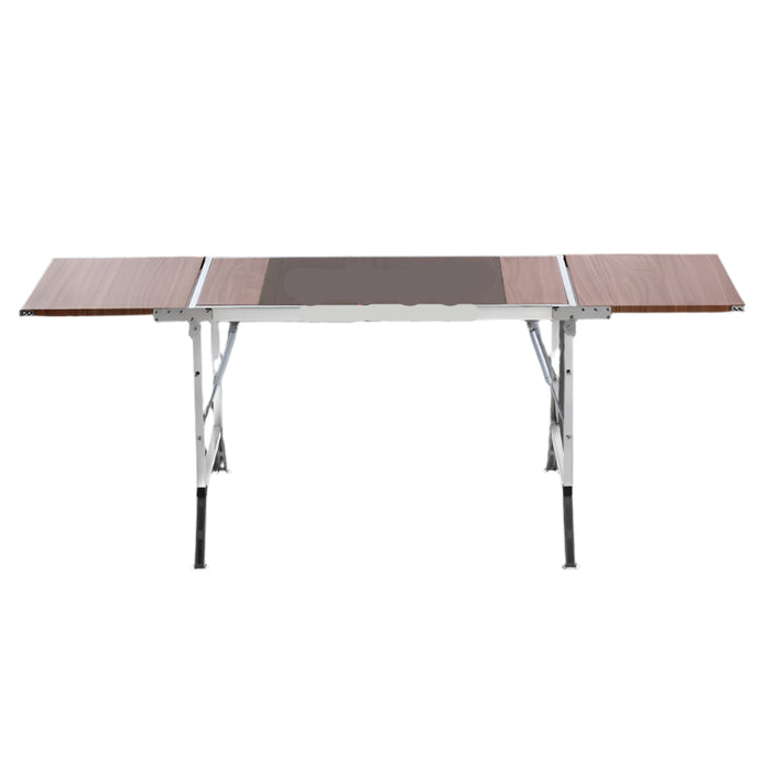 Portable Folding Wood Camping Table – Outdoor Picnic BBQ