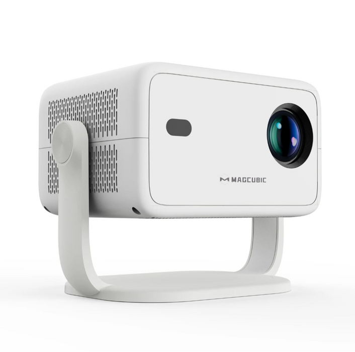 White 4K-Supported Portable Projector with Auto Focus, 650ANSI, WiFi6