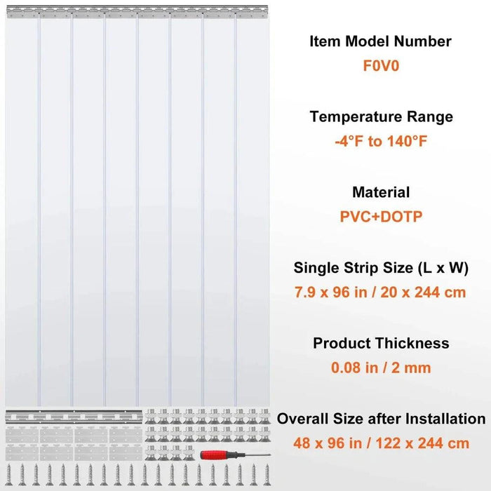 Practical and stylish PVC strip curtain for protection and visibility
