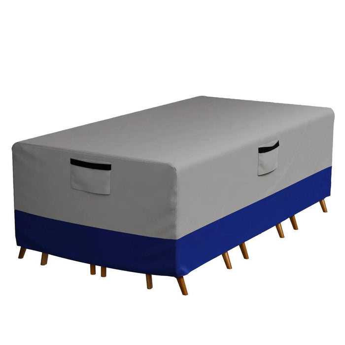 Waterproof and windproof outdoor furniture cover in beige and brown color