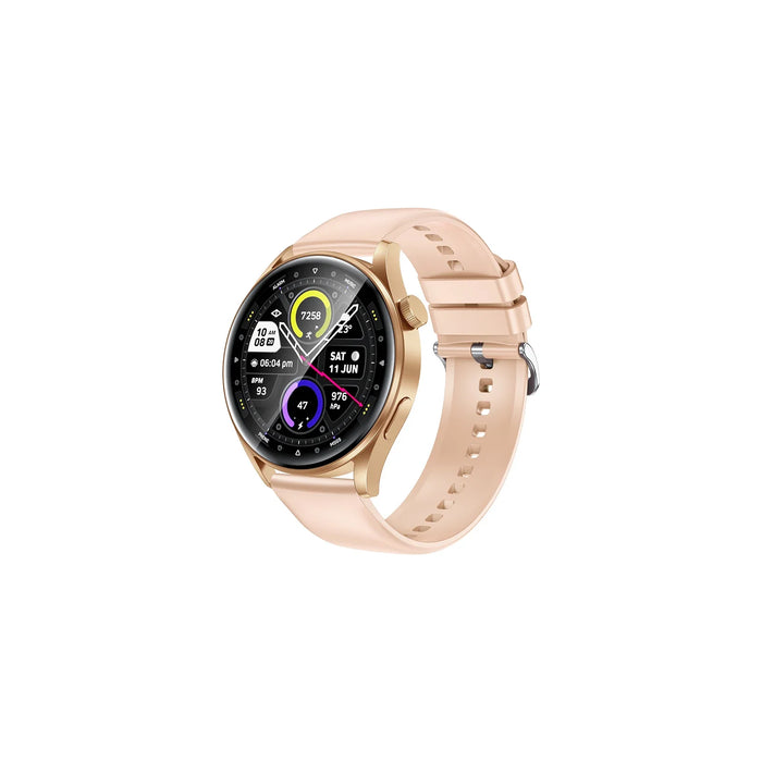 Gold Smart Fitness Watch with Heart Rate & Sleep Monitor