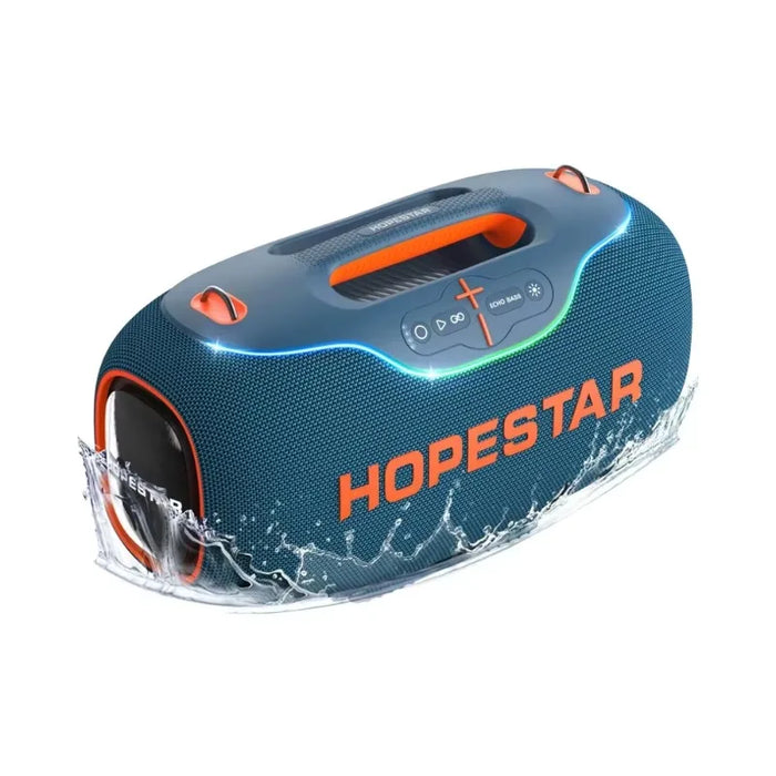 Portable Bluetooth 350W Speaker with Subwoofer & LED Lights Blue