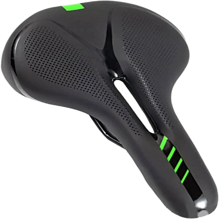 Green high elasticity cushion for mountain bike with anti-slip design