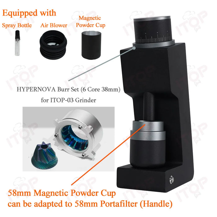 Portable Household Coffee Grinder – High-Precision Burr Mill with NEW Cup 1