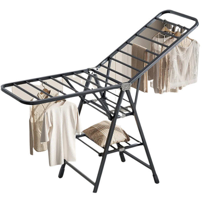 Household Airfoil Floor Drying Rack with 18-meter length for ample drying space