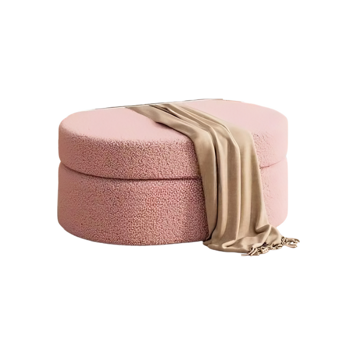 Storage Soft Stool Household Bench Pink-Large