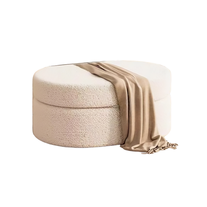 Storage Soft Stool Household Bench White-Large