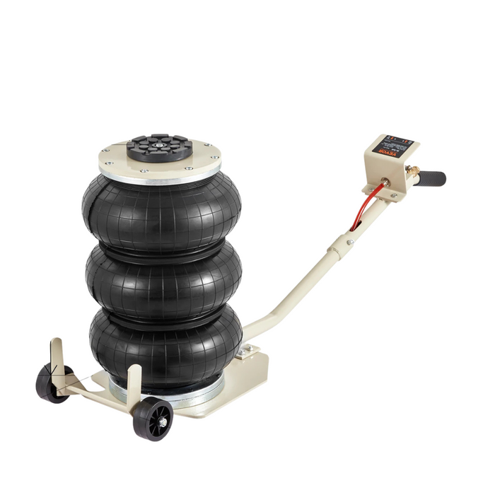 The 3Ton Non-Adjustable Pneumatic Air Jack lifting a car for efficient vehicle repair