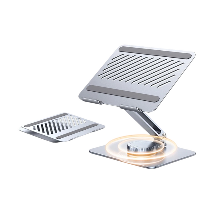 Foldable laptop stand with adjustable support for MacBook and PC