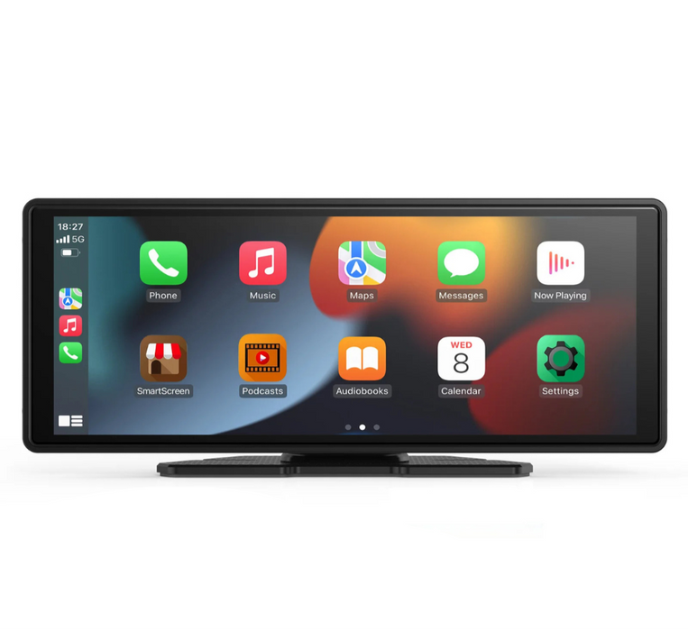 10.26" Portable Wireless CarPlay & Android Auto Screen with Touch Display Dual Camera 64G Card