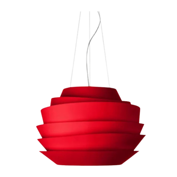 Hanging Metal Pendant Lamp for Kitchen or Studio Red Dia63cm