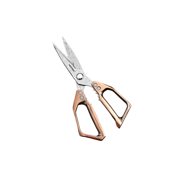 Heavy Duty Damascus Steel Kitchen Scissors for Meat & Bones