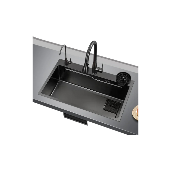 Undermount 60x45cm Kitchen Sink, Faucet Included, Brushed Finish
