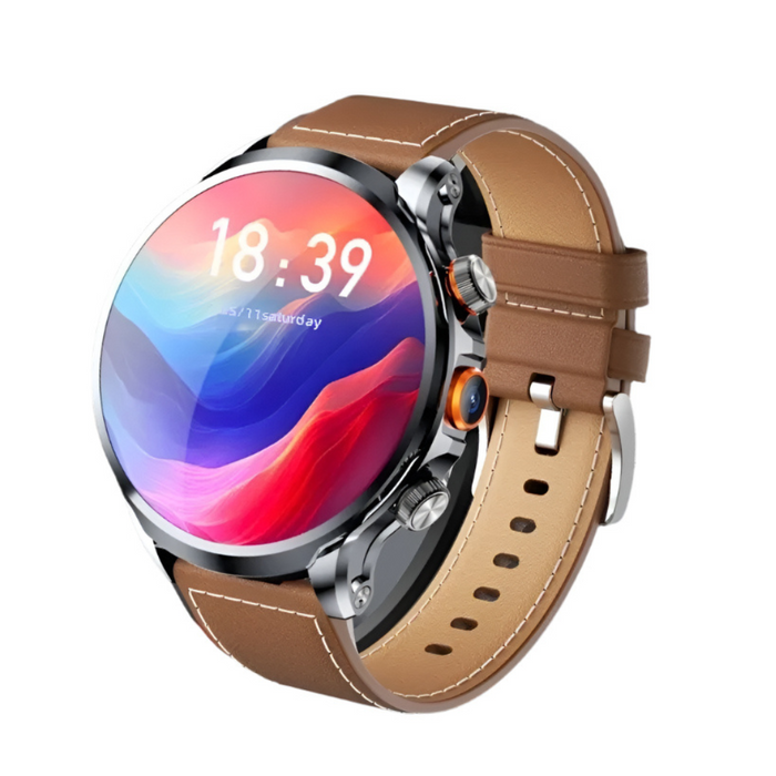 Brown 4G Smartwatch with SIM Slot & Fitness Tracker