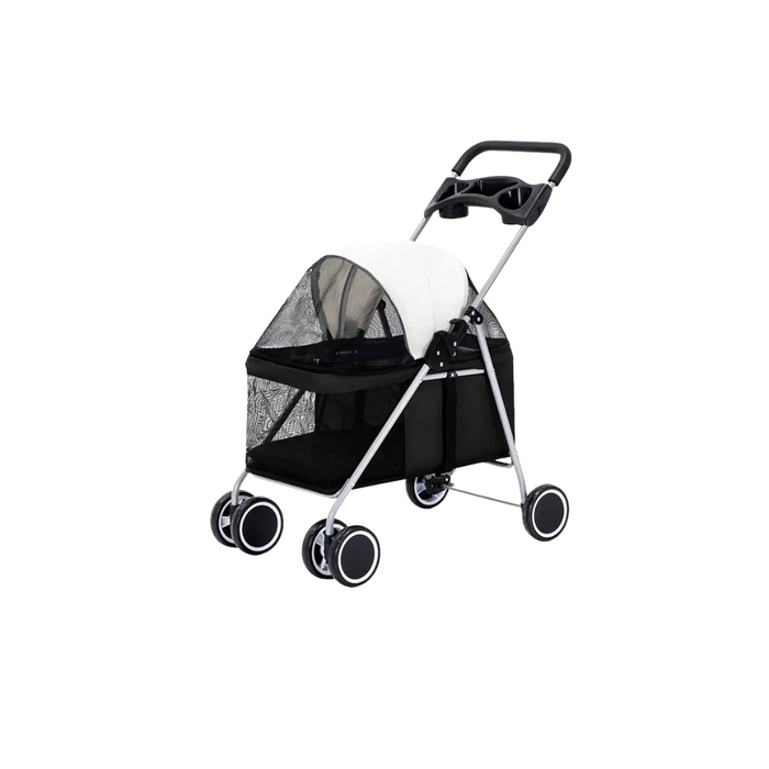Portable Outdoor Pet Stroller, 15kg Capacity, Foldable Design