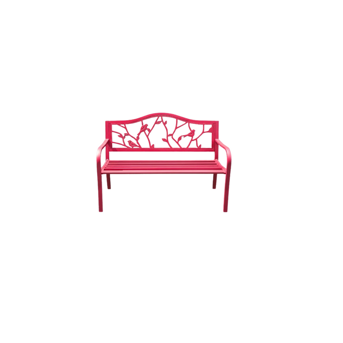 Modern Double Garden Chair, Iron Frame, Armrests, Outdoor Use