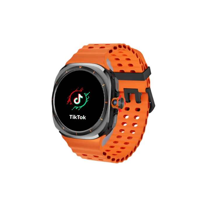 5G Smartwatch with 5MP Camera, GPS, and 1480mAh Battery Orange