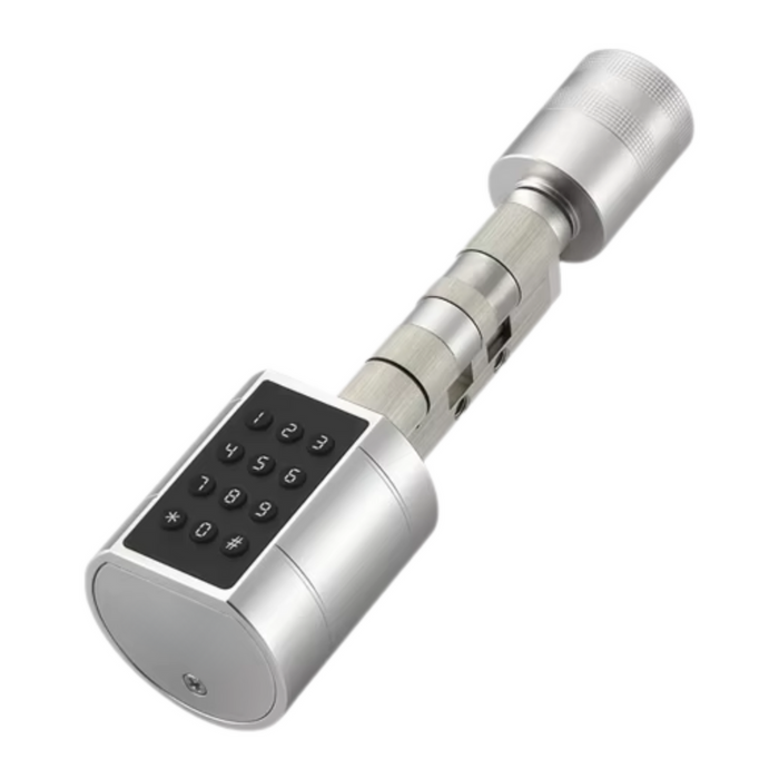 Smart Fingerprint Door Lock Silver Keypad