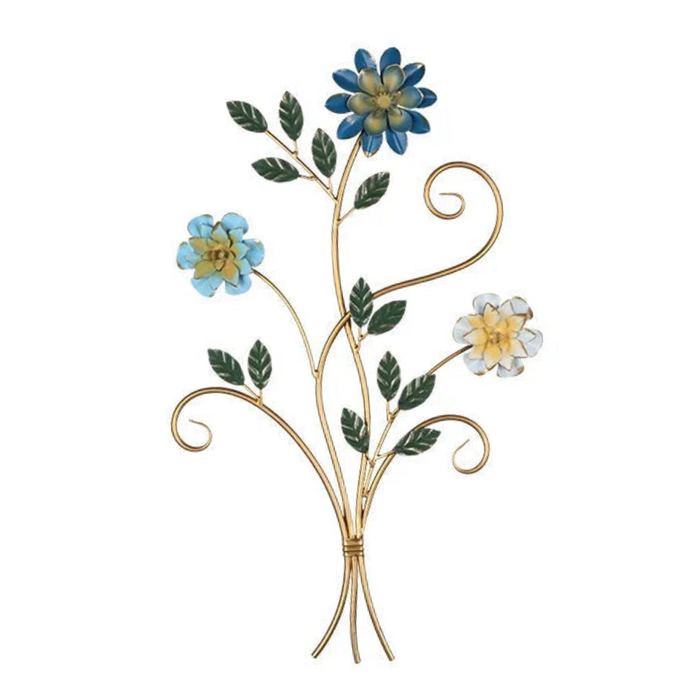 Modern Metal Wall Art – Decorative Flower Design