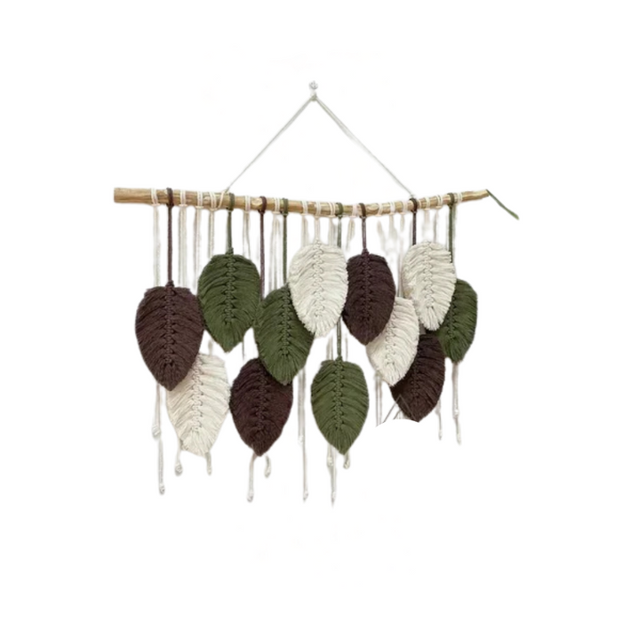 Dark Brown Tapestry Wall Hanging 80x60cm Woven Decor