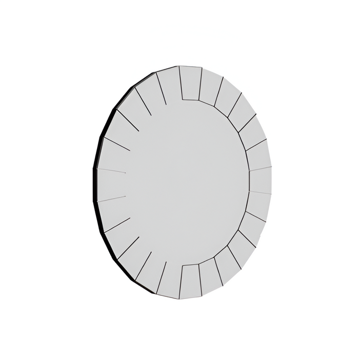 Modern Frameless Decorative Wall Mirror 80.5cm, Silver Accent