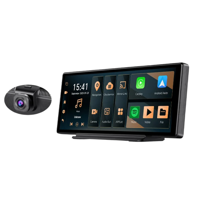 10.26" Android Auto AI Dash Cam with GPS and Dual Lens