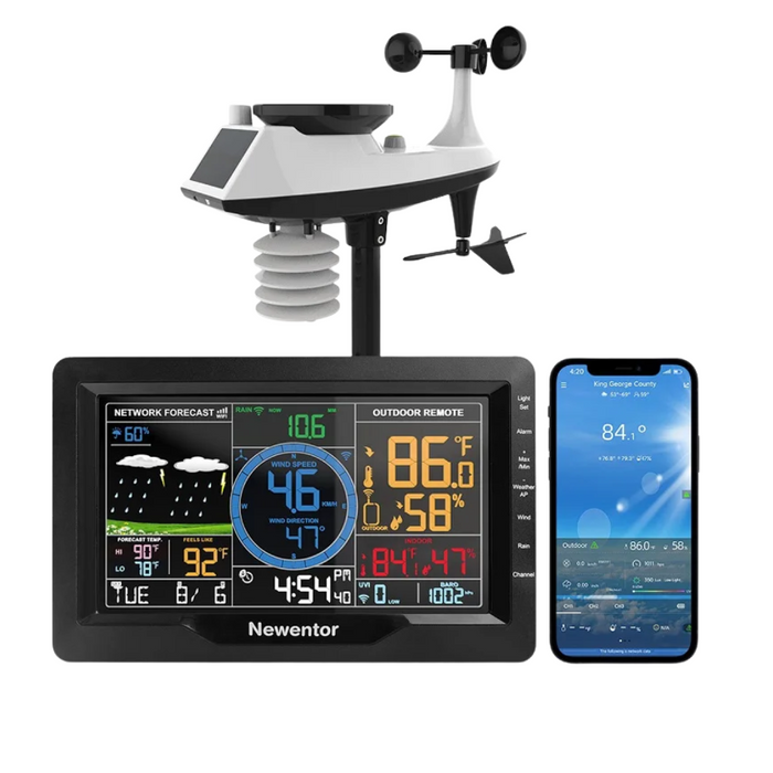 8-in-1 Multifunction Weather Station with Outdoor Sensor