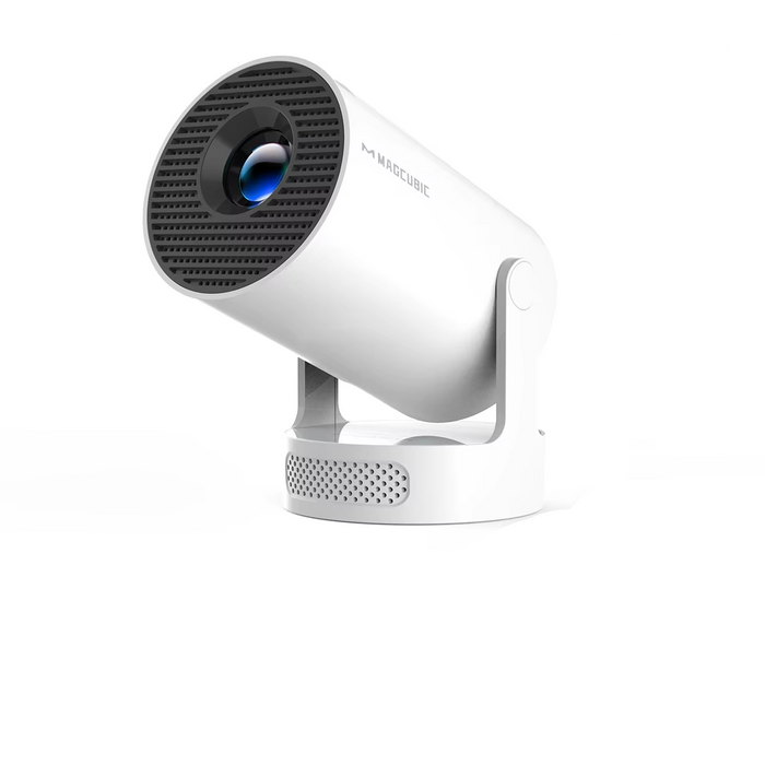 4K Portable Projector White with Carry Bag WiFi6 and Android 11