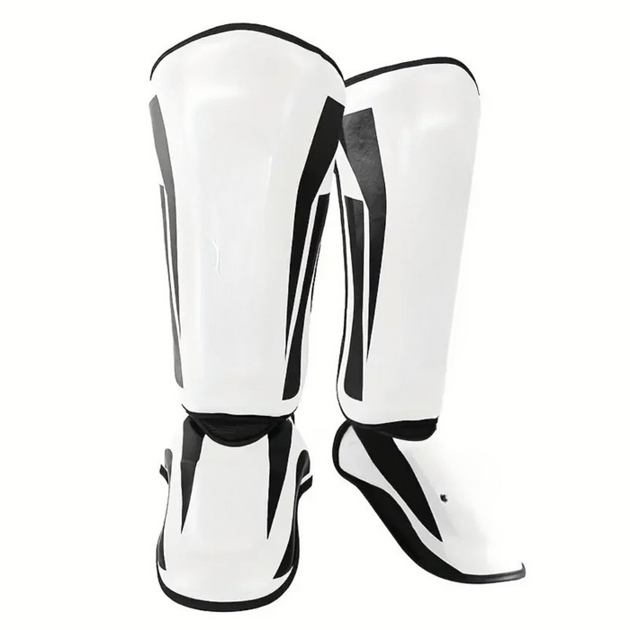 Muay Thai White Shin Guards Large