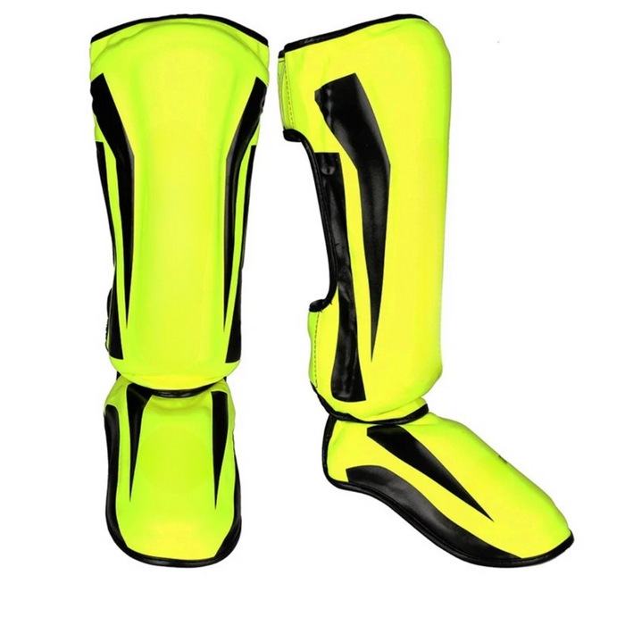 Green Muay Thai Shin Guards Large