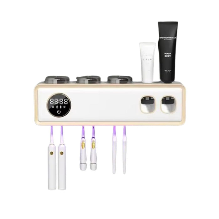 UV Toothbrush Holder with Sterilizer and Fast Drying - White