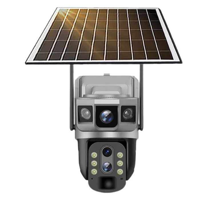 Outdoor 4G CCTV Camera 6K Dual Lens PTZ