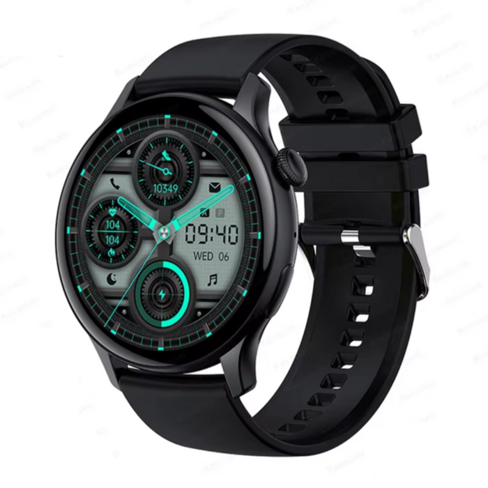 NFC Smart Watch - Black with GPS, Bluetooth Call, and Health Monitoring