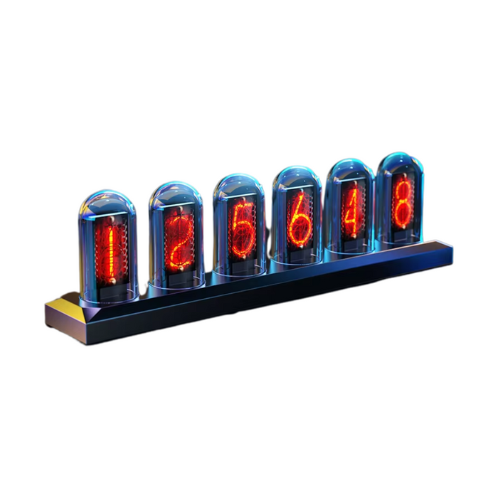Modern nixie tube clock with RGB LED IPS display