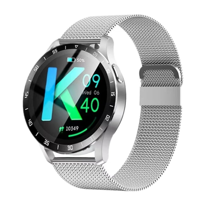 2-in-1 Smartwatch with TWS Earbuds Silver White